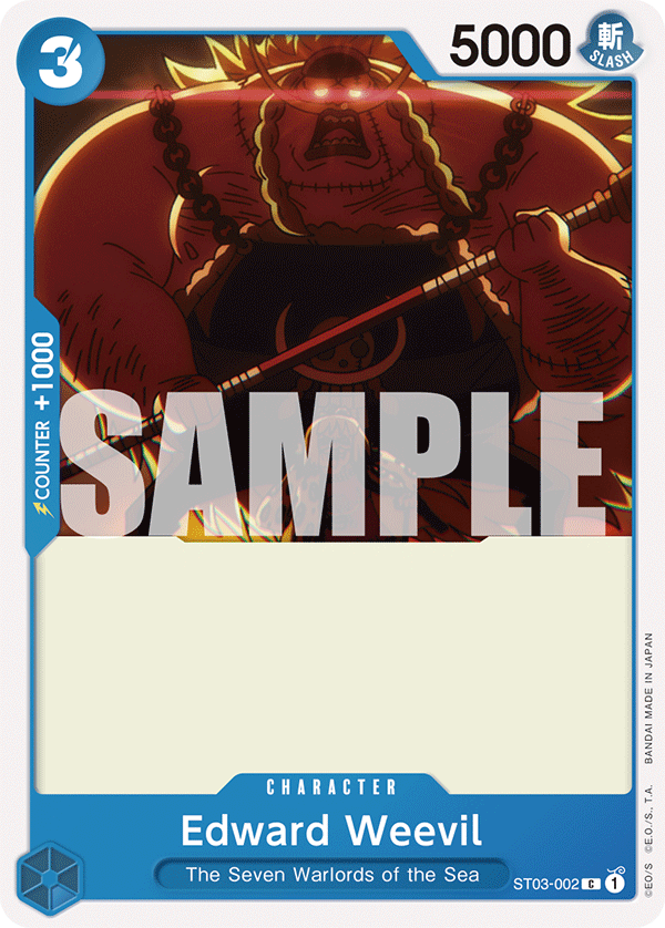 Carte Edward Weevil ST03-002_p1 Common — One Piece TCG ST-03 (Bandai)