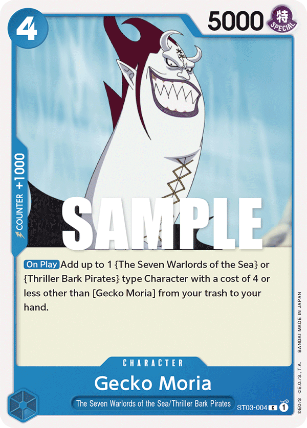 Carte Gecko Moria ST03-004 Common — One Piece TCG ST-03 (Bandai)