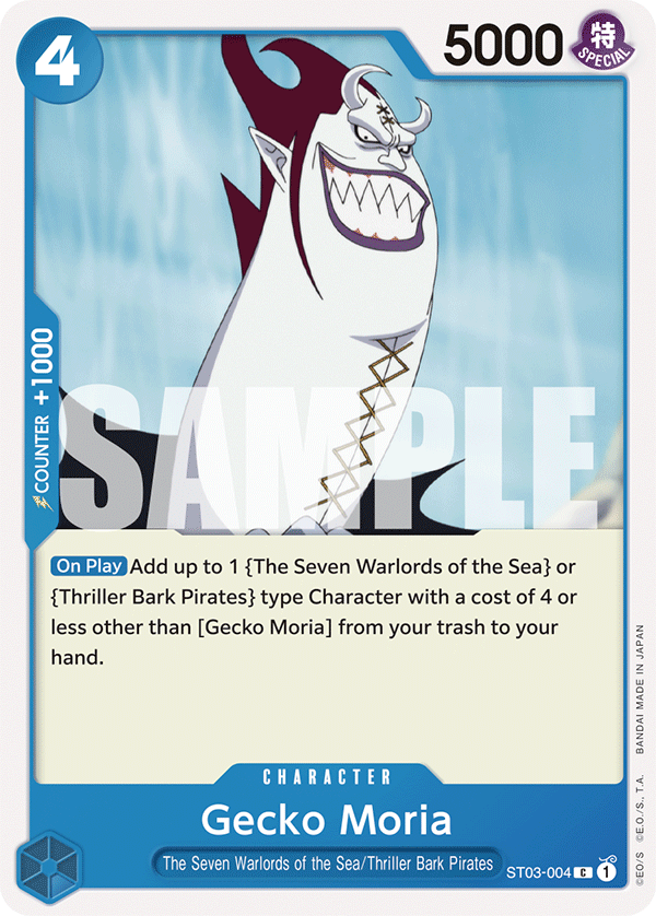 Carte Gecko Moria ST03-004_p2 Special — One Piece TCG OP-08 (Bandai)