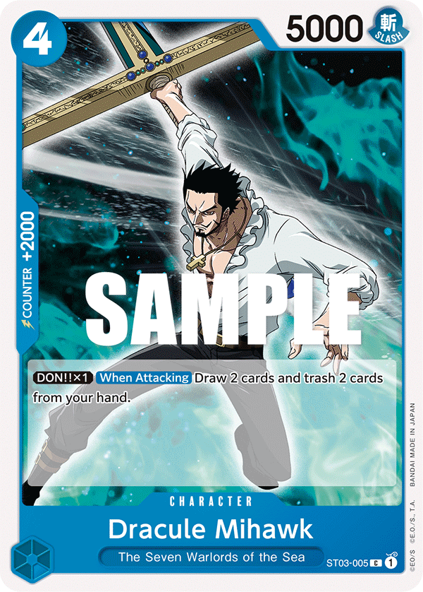 Carte Dracule Mihawk ST03-005 Common — One Piece TCG ST-03 (Bandai)