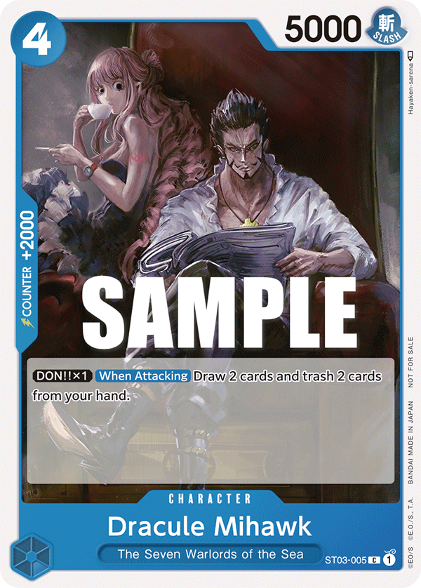 Carte Dracule Mihawk ST03-005_p1 Common — One Piece TCG PROMO-ST-03 (Bandai)