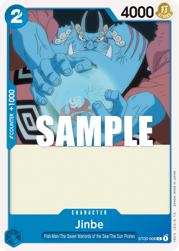 Carte Jinbe ST03-006 Common — One Piece TCG ST-03 Starter Deck: The Seven Warlords of the Sea (Bandai)