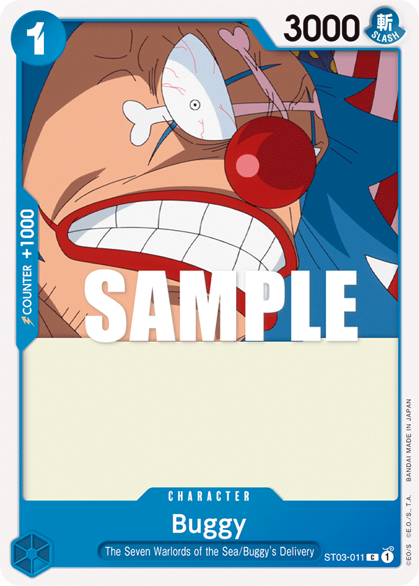 Carte Buggy ST03-011 Common — One Piece TCG ST-03 Starter Deck: The Seven Warlords of the Sea (Bandai)