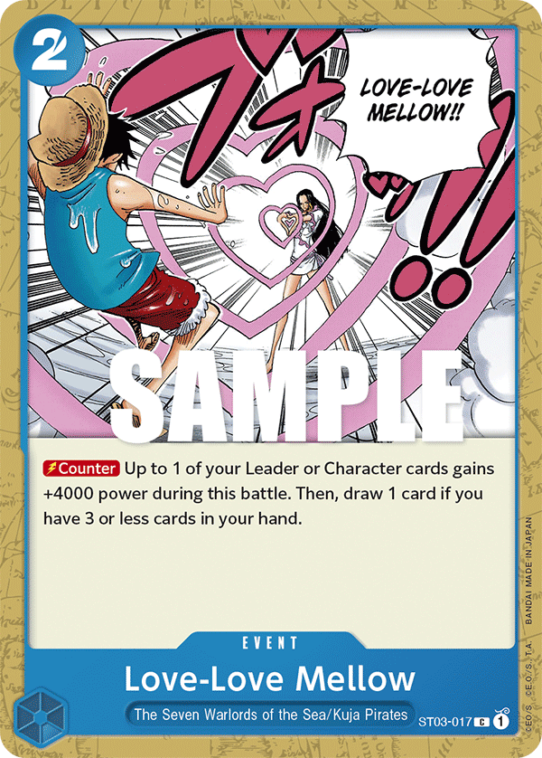 Carte Love-Love Mellow ST03-017 Common — One Piece TCG ST-03 Starter Deck: The Seven Warlords of the Sea (Bandai)
