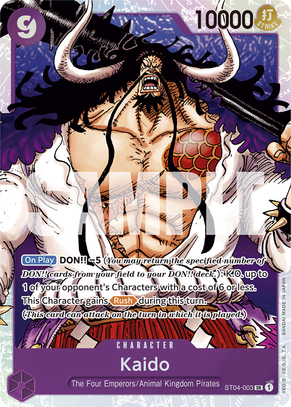 Carte Kaido ST04-003_p3 Super Rare — One Piece TCG ST-04 (Bandai)