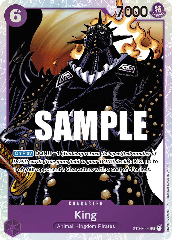 Carte King ST04-004 Super Rare — One Piece TCG ST-04 (Bandai)