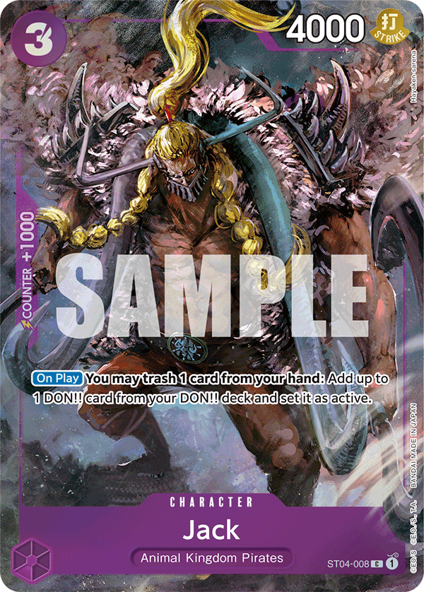 Carte Jack ST04-008_p2 Common Alt Art — One Piece TCG OTHER One Piece Products (Bandai)