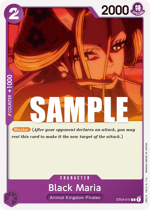 Carte Black Maria ST04-011 Common — One Piece TCG ST-04 Starter Deck: Animal Kingdom Pirates (Bandai)