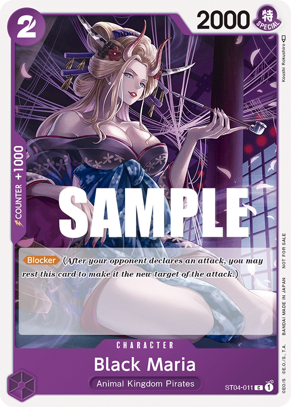 Carte Black Maria ST04-011_p1 Common Alt Art — One Piece TCG PROMO-ST-04 Promos: Animal Kingdom Pirates (Bandai)
