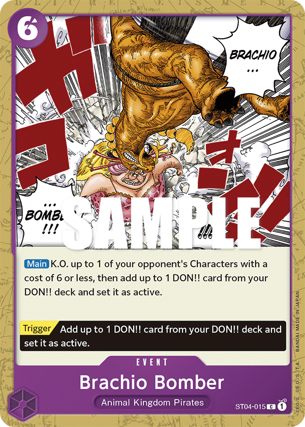Carte Brachio Bomber ST04-015 Common — One Piece TCG ST-04 Starter Deck: Animal Kingdom Pirates (Bandai)