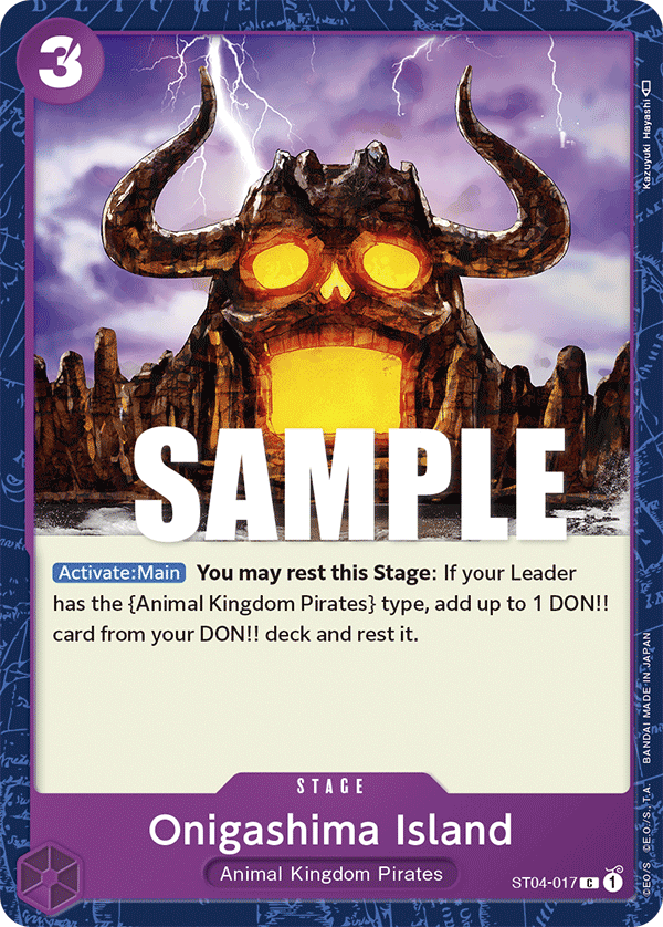 Carte Onigashima Island ST04-017 Common — One Piece TCG ST-04 Starter Deck: Animal Kingdom Pirates (Bandai)