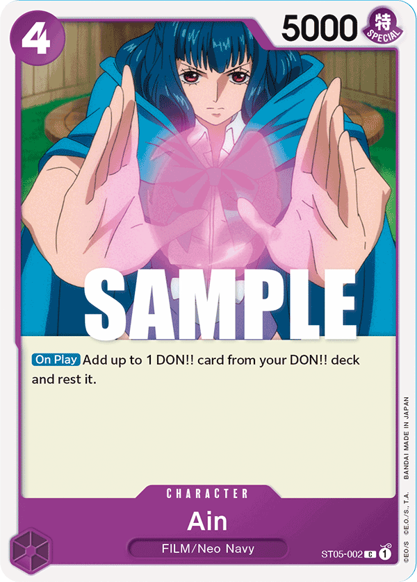 Carte Ain ST05-002 Common — One Piece TCG ST-05 (Bandai)