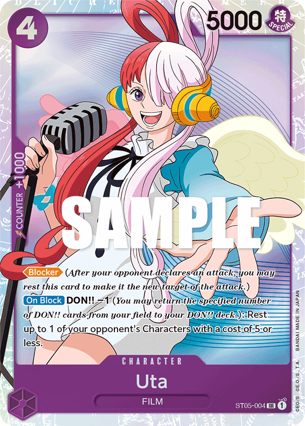 Carte Uta ST05-004 Super Rare — One Piece TCG ST-05 Starter Deck: Film Edition (Bandai)