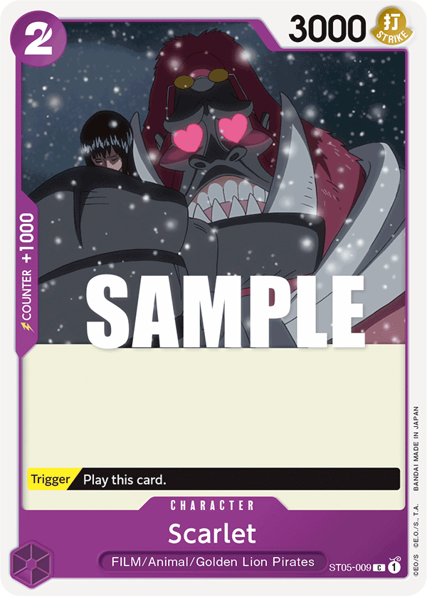 Carte Scarlet ST05-009 Common — One Piece TCG ST-05 Starter Deck: Film Edition (Bandai)