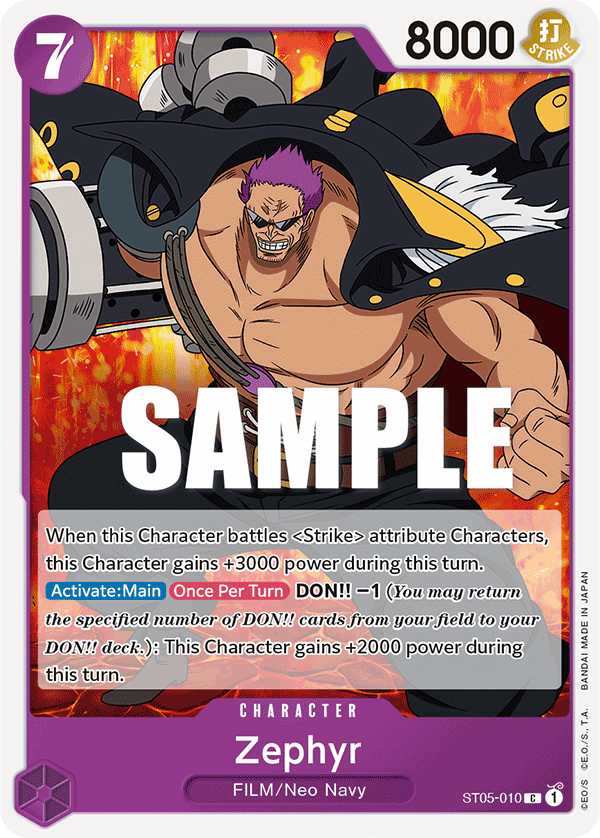 Carte Zephyr ST05-010 Common — One Piece TCG ST-05 Starter Deck: Film Edition (Bandai)
