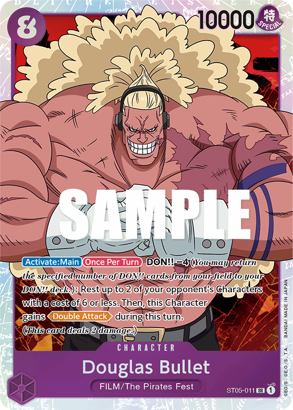 Carte Douglas Bullet ST05-011 Super Rare — One Piece TCG ST-05 Starter Deck: Film Edition (Bandai)