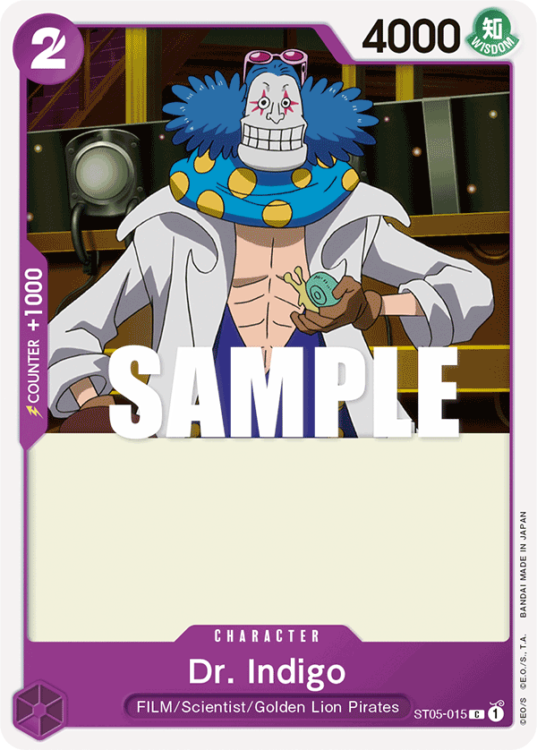 Carte Dr. Indigo ST05-015 Common — One Piece TCG ST-05 Starter Deck: Film Edition (Bandai)
