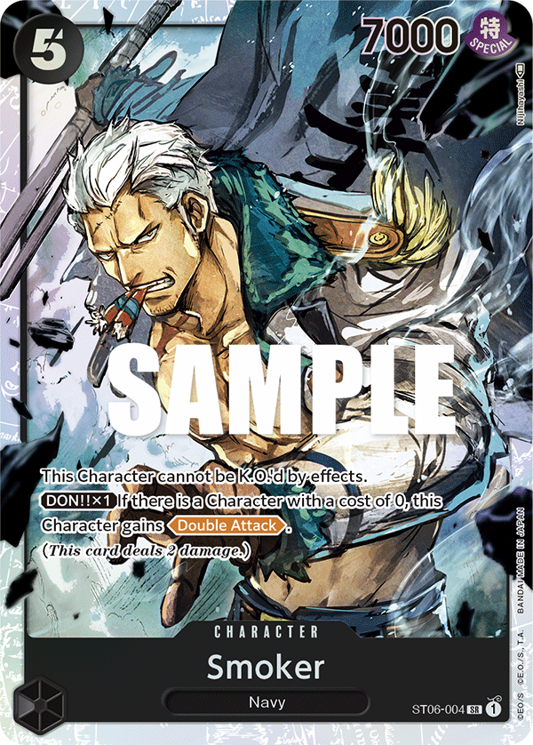 Carte Smoker ST06-004 Super Rare — One Piece TCG ST-06 Starter Deck: Absolute Justice (Bandai)