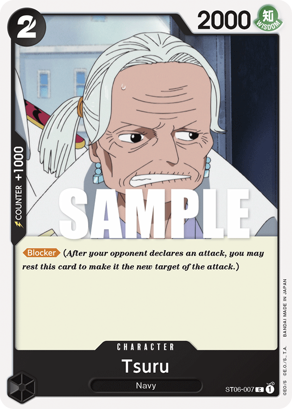 Carte Tsuru ST06-007 Common — One Piece TCG ST-06 Starter Deck: Absolute Justice (Bandai)