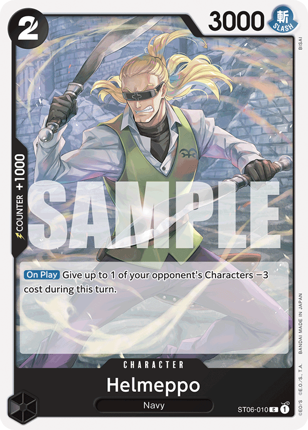 Carte Helmeppo ST06-010_r1 Common Serial — One Piece TCG PRB-01 The Best (Bandai)