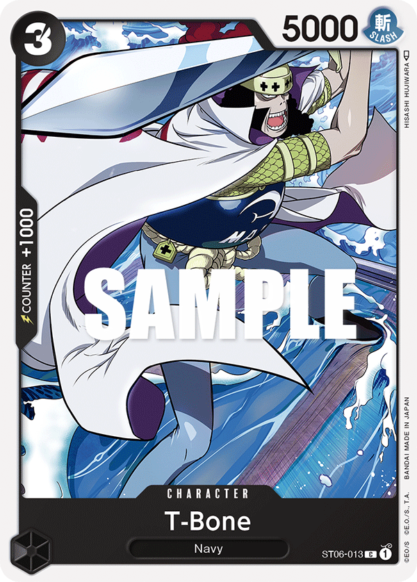 Carte T-Bone ST06-013 Common — One Piece TCG ST-06 Starter Deck: Absolute Justice (Bandai)