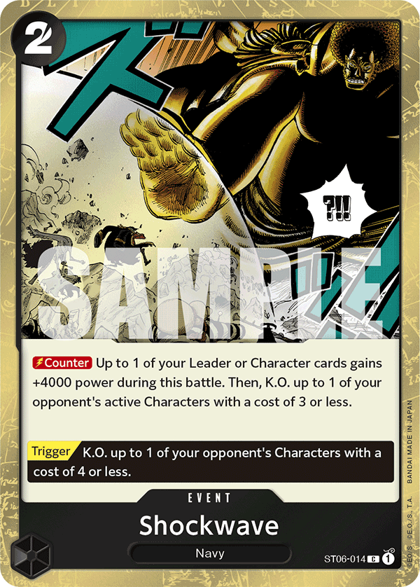 Carte Onde de choc ST06-014_p2 Common Alt Art — One Piece TCG PRB-01 The Best (Bandai)