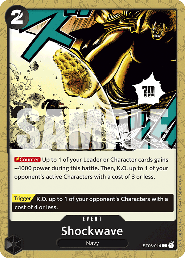 Carte Shockwave ST06-014_r1 Common Serial — One Piece TCG PRB-01 The Best (Bandai)