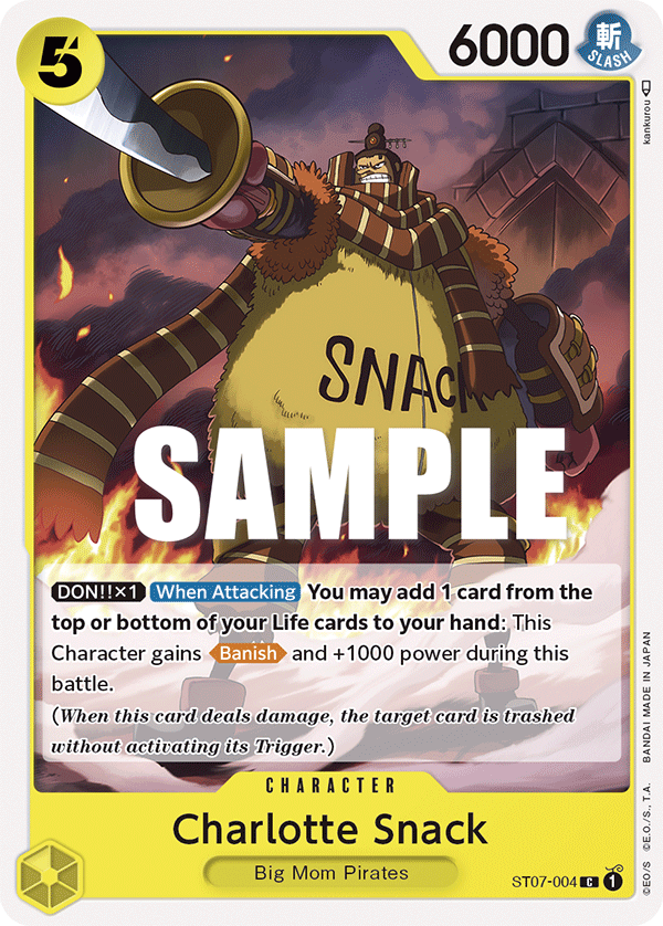 Carte Charlotte Snack ST07-004 Common — One Piece TCG ST-07 Starter Deck: Big Mom Pirates (Bandai)