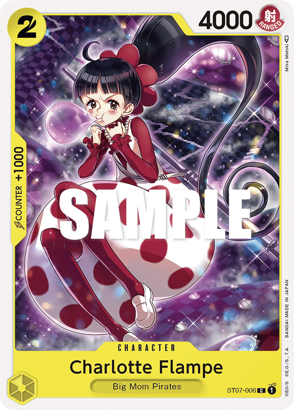 Carte Charlotte Flampe ST07-006 Common — One Piece TCG ST-07 (Bandai)