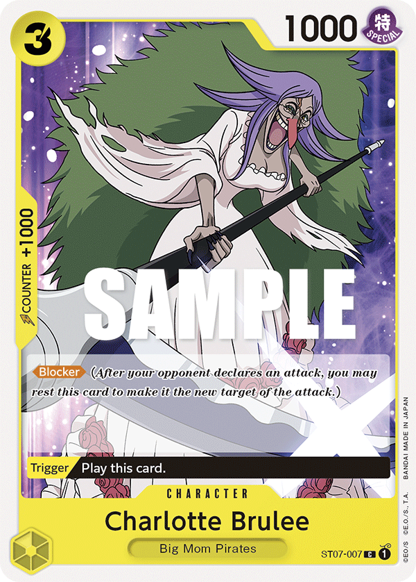 Carte Charlotte Brulee ST07-007 Common — One Piece TCG ST-07 Starter Deck: Big Mom Pirates (Bandai)