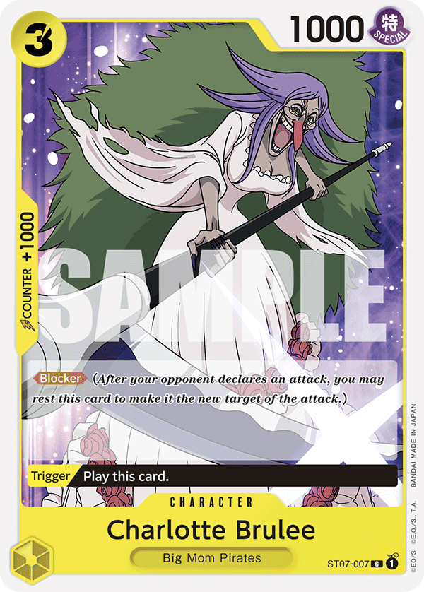 Carte Charlotte Brulee ST07-007_p1 Common Alt Art — One Piece TCG ST-07 Starter Deck: Big Mom Pirates (Bandai)