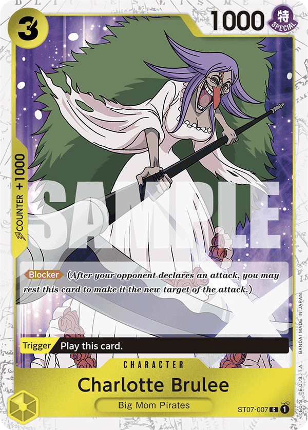 Carte Charlotte Brûlée ST07-007_p2 Common Alt Art — One Piece TCG PRB-01 The Best (Bandai)