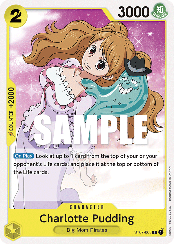 Carte Charlotte Pudding ST07-008 Common — One Piece TCG ST-07 Starter Deck: Big Mom Pirates (Bandai)