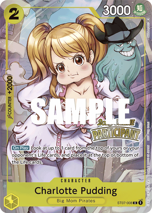 Carte Charlotte Pudding ST07-008_p1 Common Alt Art — One Piece TCG PROMO-ST-07 Promos: Big Mom Pirates (Bandai)