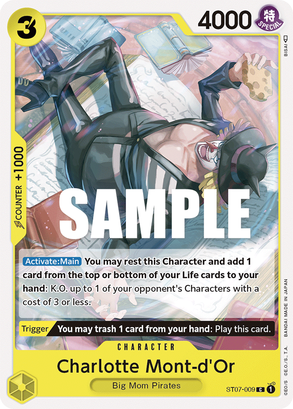Carte Charlotte Mont-d'or ST07-009 Common — One Piece TCG ST-07 Starter Deck: Big Mom Pirates (Bandai)