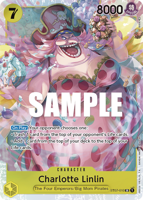 Carte Charlotte Linlin ST07-010 Super Rare — One Piece TCG ST-07 Starter Deck: Big Mom Pirates (Bandai)