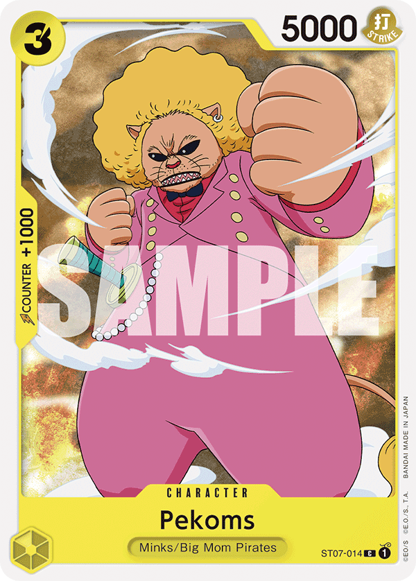 Carte Pekoms ST07-014_r1 Common Serial — One Piece TCG ST-20 Starter Deck: Yellow Charlotte Katakuri (Bandai)