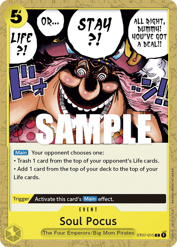 Carte Soul Pocus ST07-015 Common — One Piece TCG ST-07 Starter Deck: Big Mom Pirates (Bandai)