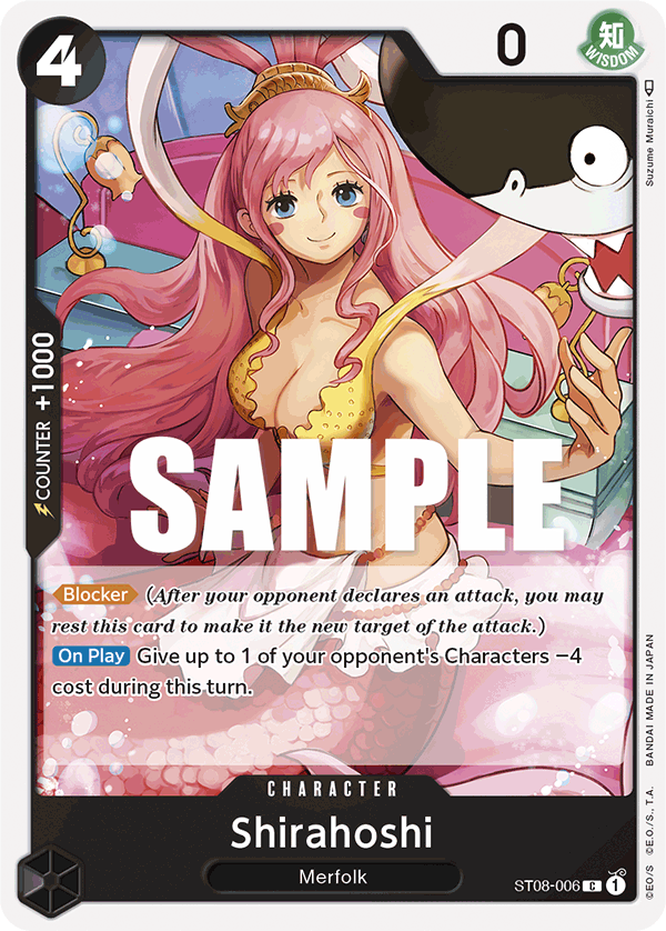 Carte Shirahoshi ST08-006 Common — One Piece TCG ST-08 (Bandai)