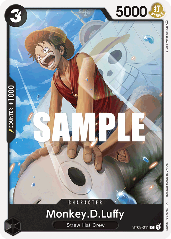 Carte Monkey.D.Luffy ST08-011 Common — One Piece TCG ST-08 Starter Deck: Monkey D. Luffy (Bandai)