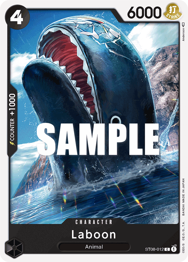 Carte Laboon ST08-012 Common — One Piece TCG ST-08 Starter Deck: Monkey D. Luffy (Bandai)