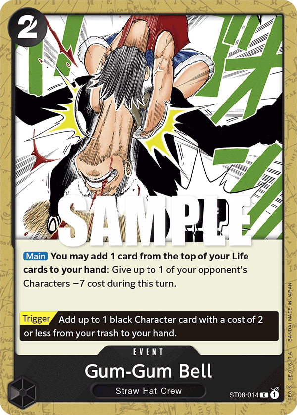 Carte Gum-Gum Bell ST08-014 Common — One Piece TCG ST-08 Starter Deck: Monkey D. Luffy (Bandai)