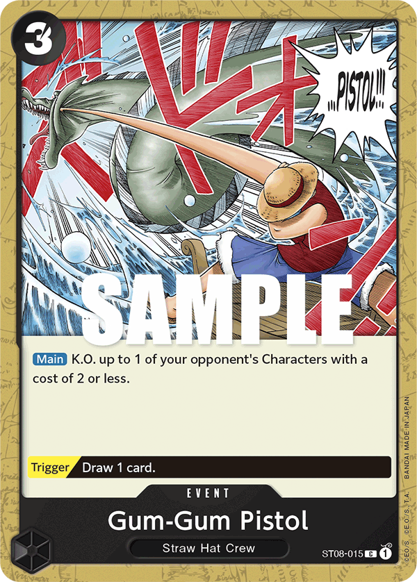 Carte Gum-Gum Pistol ST08-015 Common — One Piece TCG ST-08 Starter Deck: Monkey D. Luffy (Bandai)