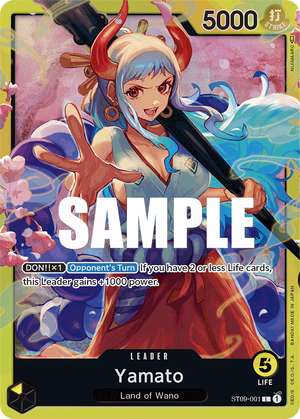 Carte Yamato ST09-001 Leader — One Piece TCG ST-09 (Bandai)