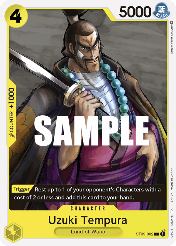 Carte Uzuki Tempura ST09-002 Common — One Piece TCG ST-09 Starter Deck: Yamato (Bandai)