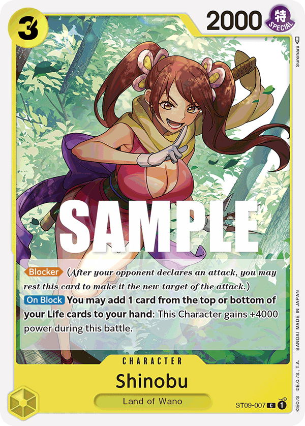 Carte Shinobu ST09-007 Common — One Piece TCG ST-09 Starter Deck: Yamato (Bandai)