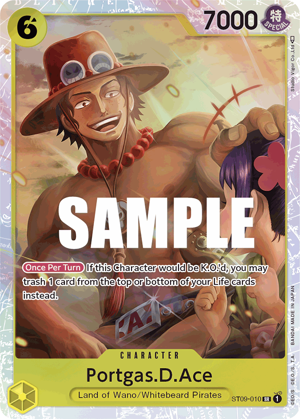 Carte Portgas.D.Ace ST09-010 Super Rare — One Piece TCG ST-09 Starter Deck: Yamato (Bandai)