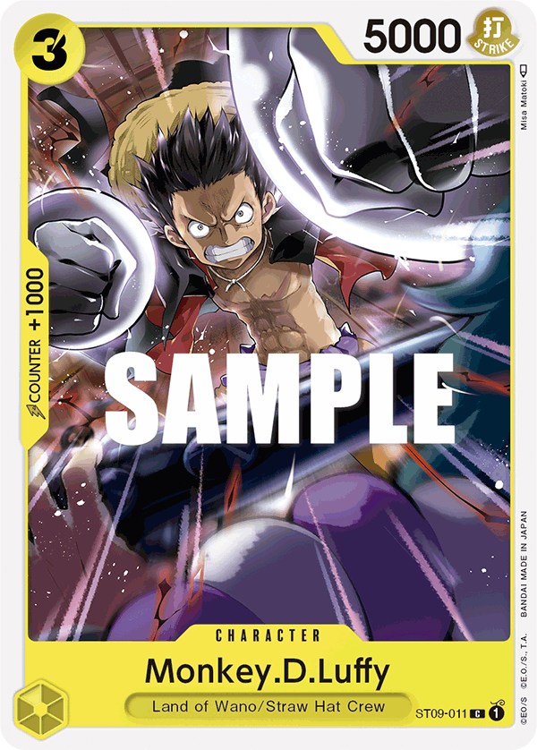 Carte Monkey.D.Luffy ST09-011 Common — One Piece TCG ST-09 Starter Deck: Yamato (Bandai)