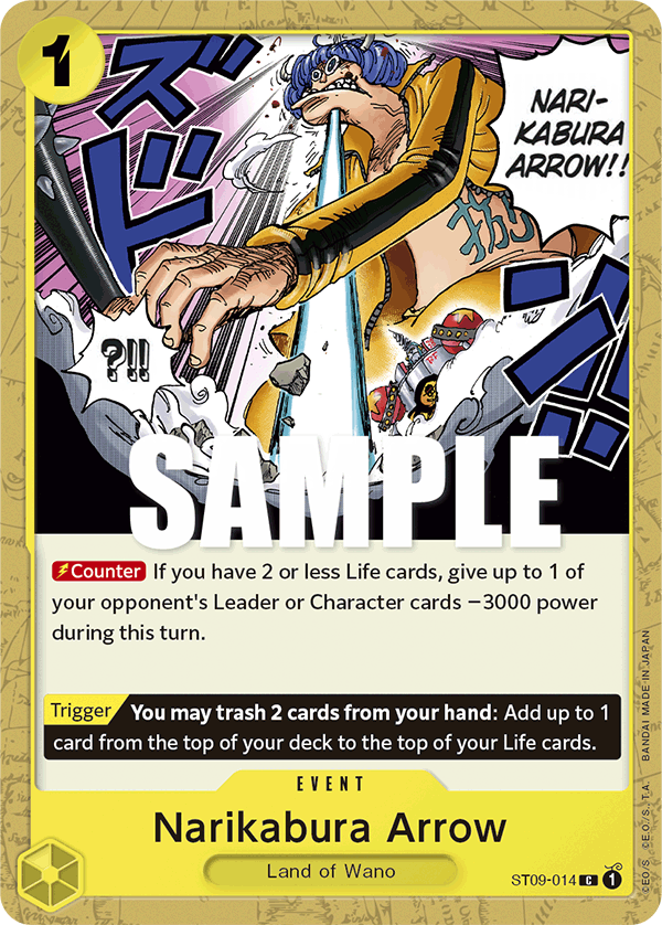 Carte Narikabura Arrow ST09-014 Common — One Piece TCG ST-09 Starter Deck: Yamato (Bandai)