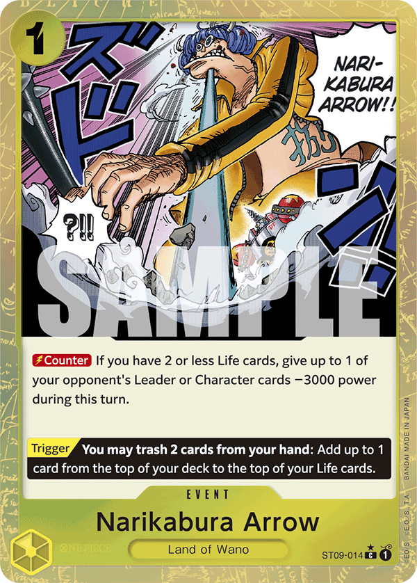 Carte Flèche sonore ST09-014_p3 Common Alt Art — One Piece TCG PRB-01 The Best (Bandai)